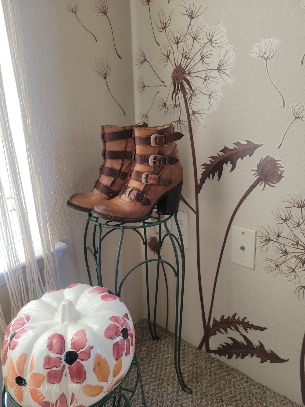 freebird Tan Leather Buckle Ankle Boots - Picture 2 of 2